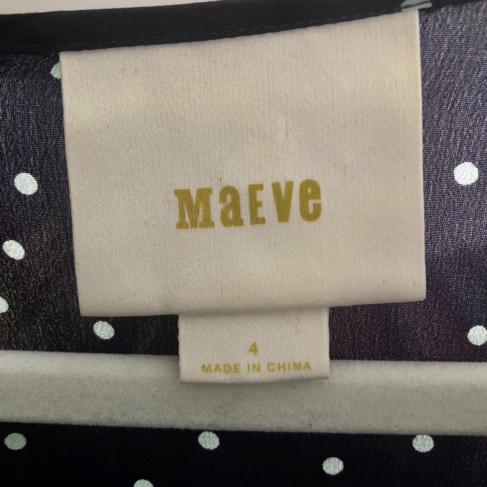 Navy Polka Dot Ruffle Top - Picture 4 of 4